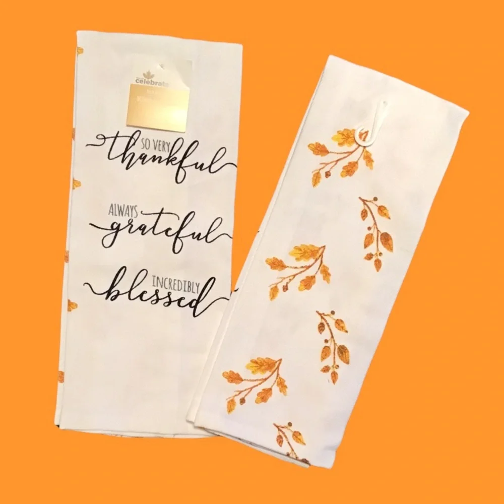 Harvest Thankful Kitchen Towel Set of 2